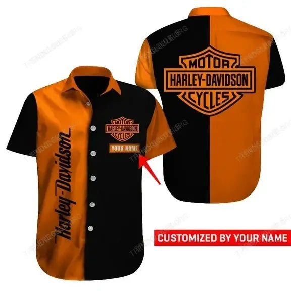 HD Short Sleeve Shirts Custom Name D1