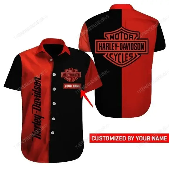 HD Short Sleeve Shirts Custom Name D1