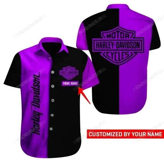HD Short Sleeve Shirts Custom Name D1