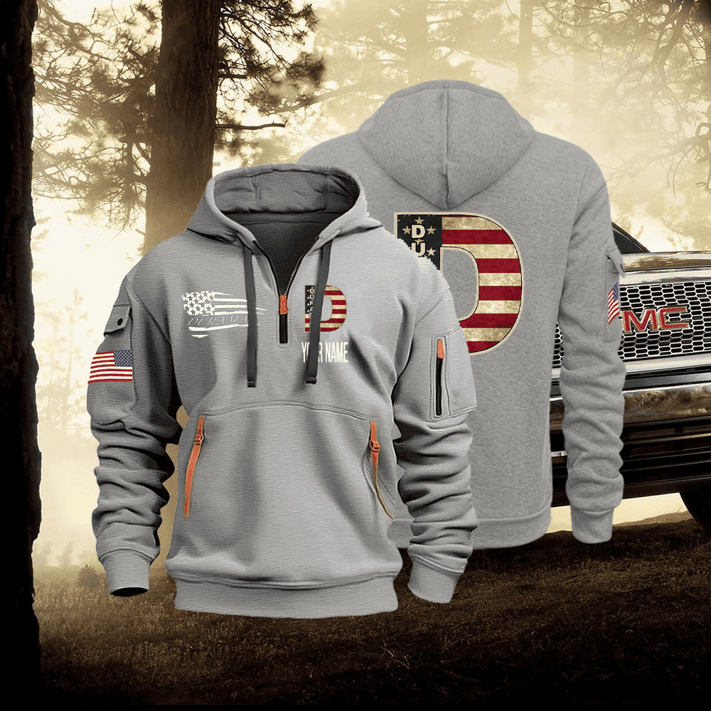 DRM Flag Quarter Zip Unisex Hoodie