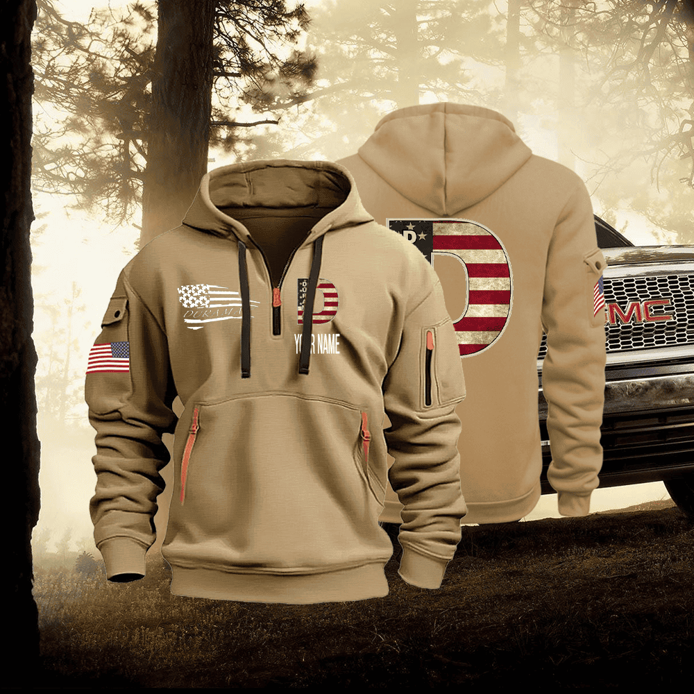 DRM Flag Quarter Zip Unisex Hoodie
