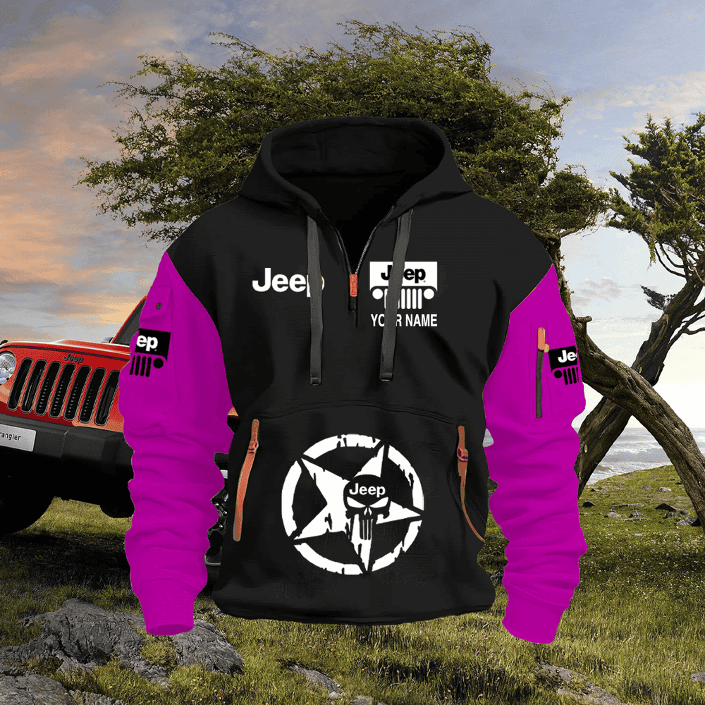 JP FULL PRINT QUATER ZIPPER JACKET