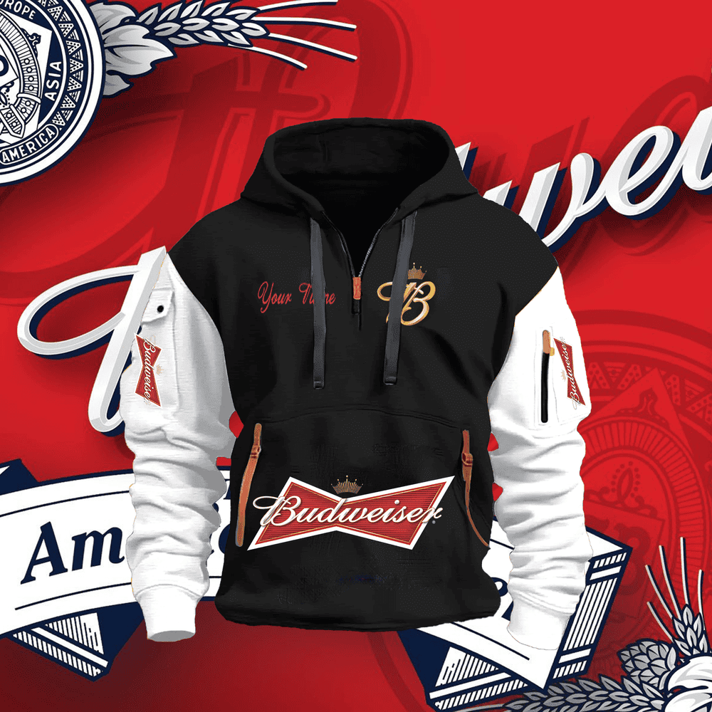 BUD FULL PRINT QUATER ZIPPER JACKET