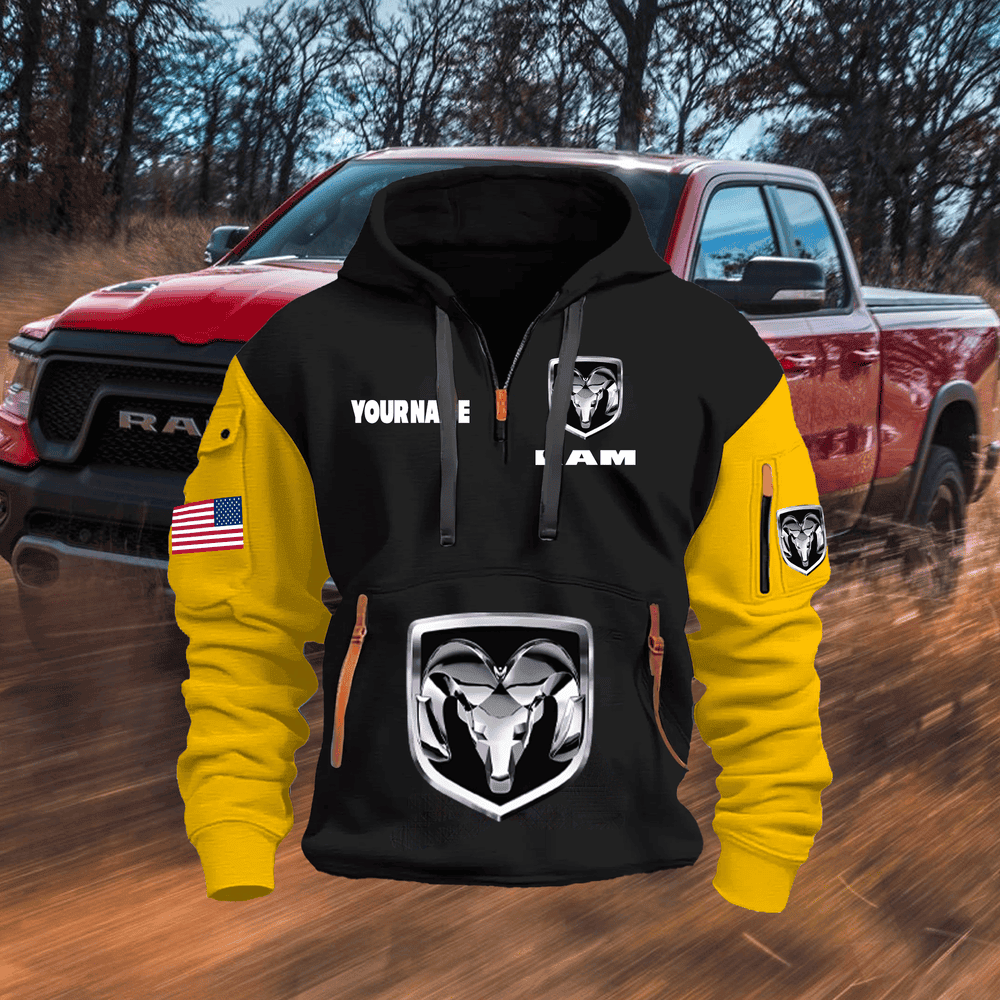 RAM FULL PRINT QUATER ZIPPER JACKET