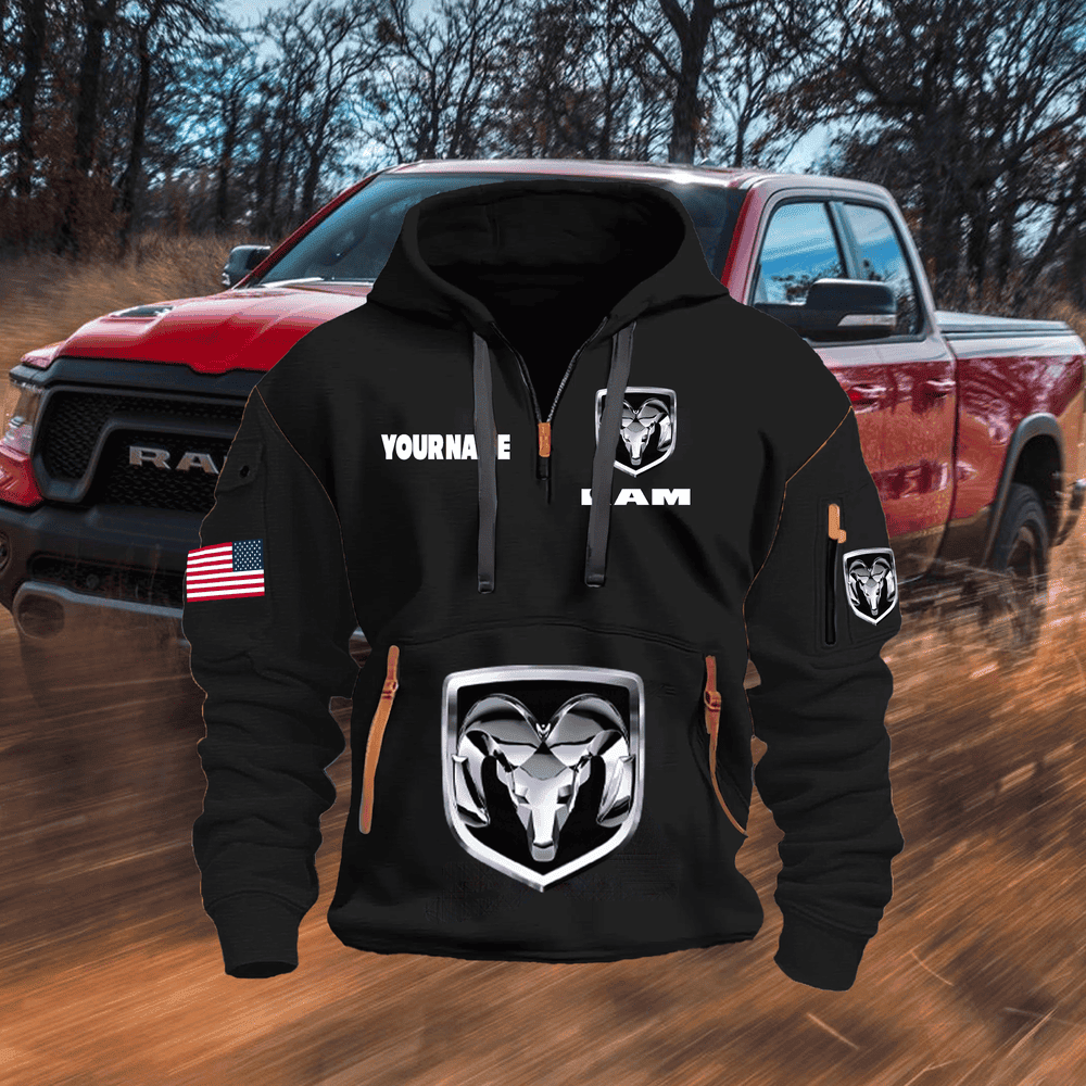 RAM FULL PRINT QUATER ZIPPER JACKET
