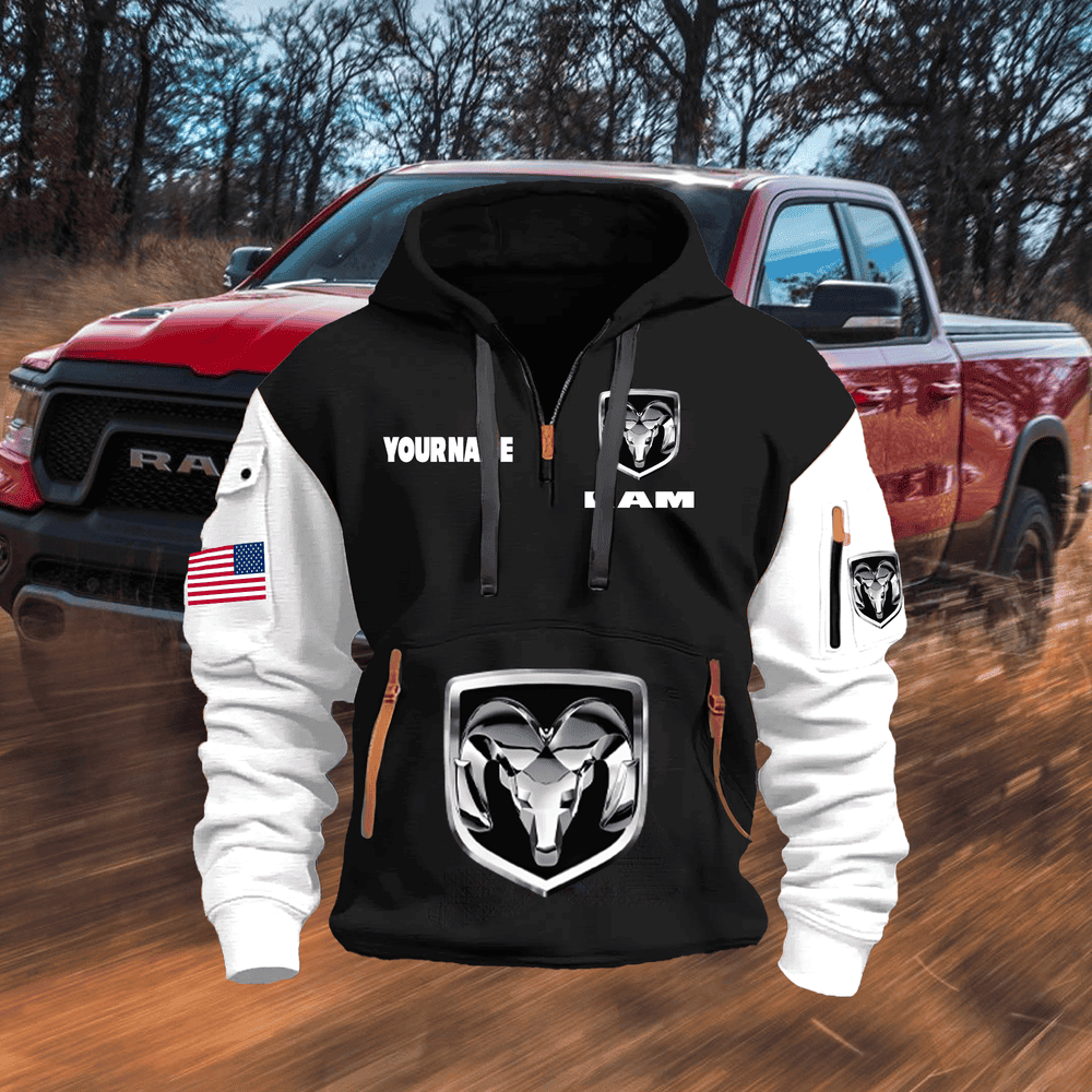 RAM FULL PRINT QUATER ZIPPER JACKET