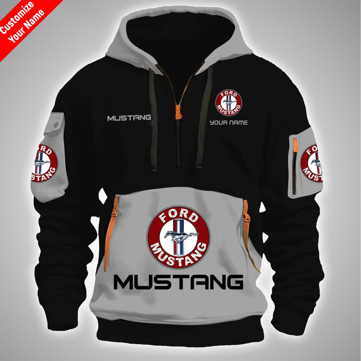 MT FULL PRINT QUATER ZIPPER JACKET