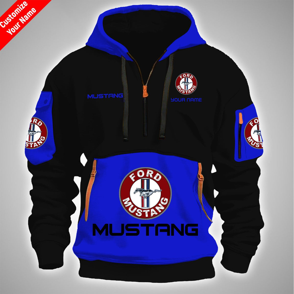 MT FULL PRINT QUATER ZIPPER JACKET