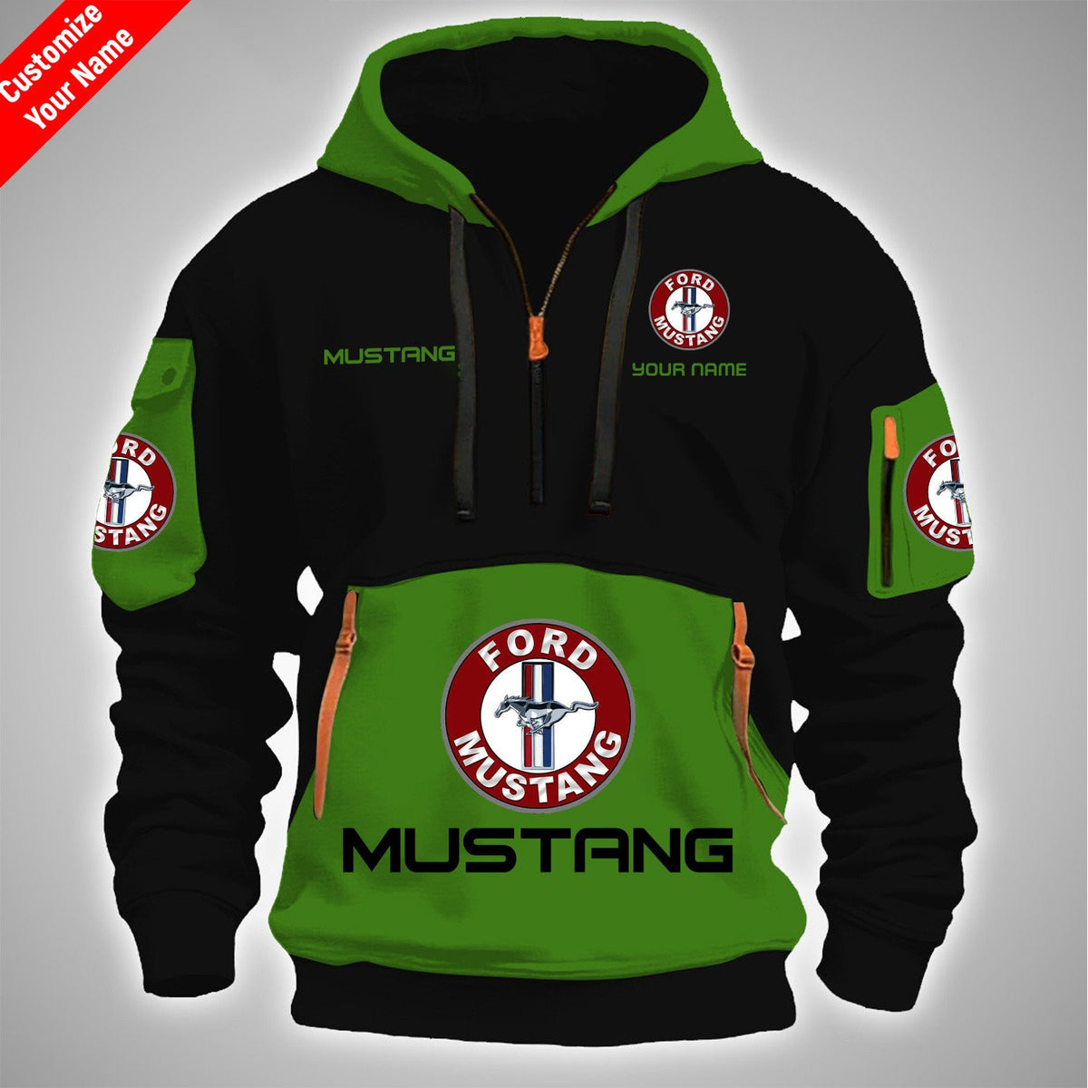 MT FULL PRINT QUATER ZIPPER JACKET