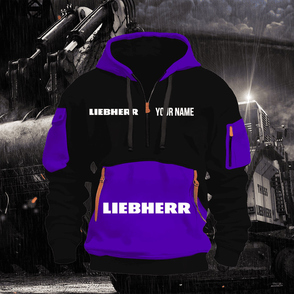 LB Custom Name Quater Zipper Jacket