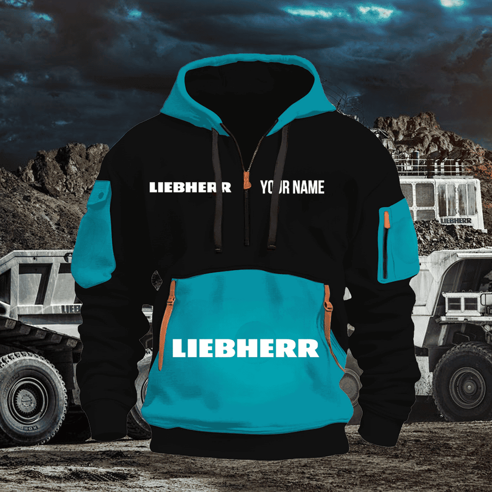 LB Custom Name Quater Zipper Jacket