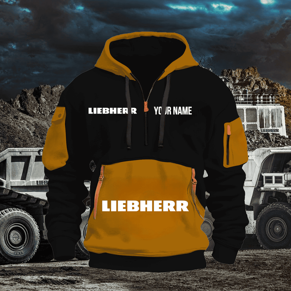 LB Custom Name Quater Zipper Jacket