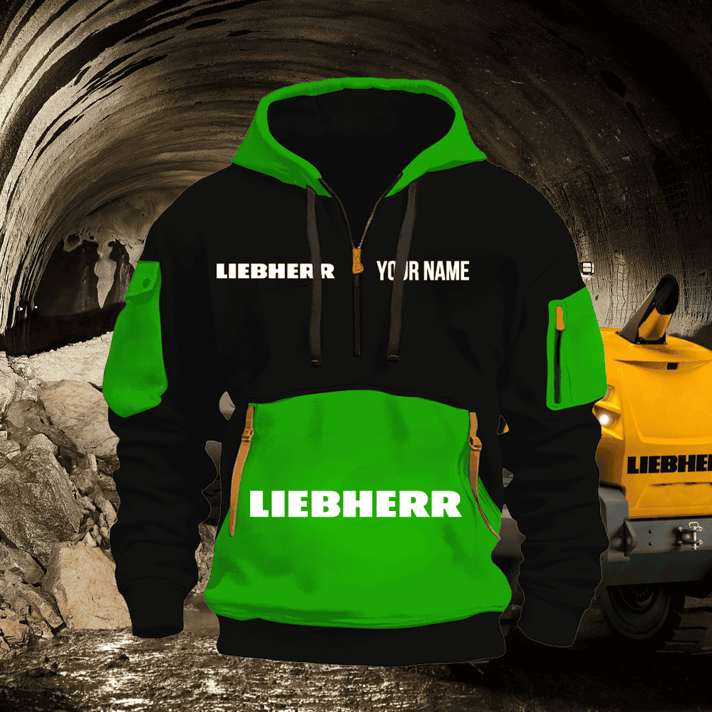 LB Custom Name Quater Zipper Jacket