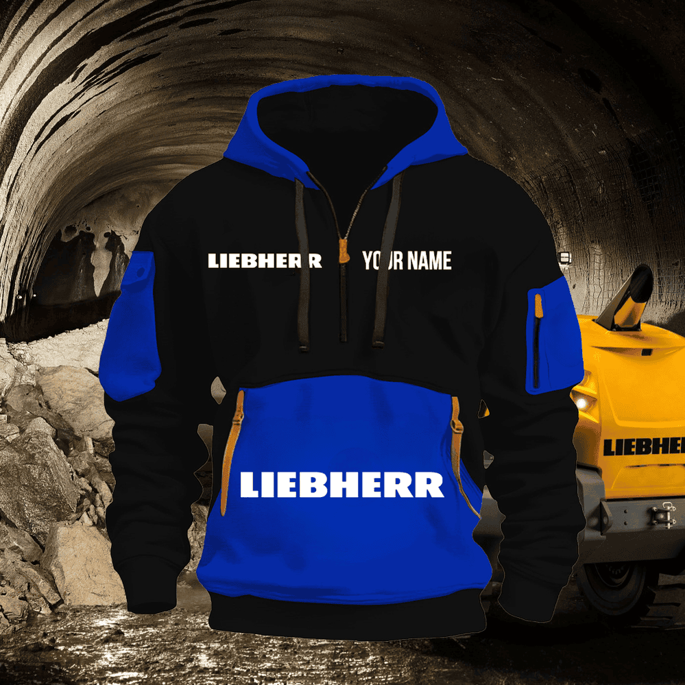 LB Custom Name Quater Zipper Jacket