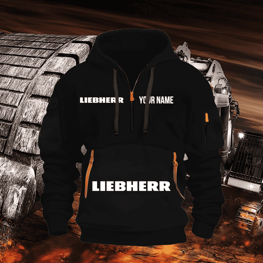 LB Custom Name Quater Zipper Jacket