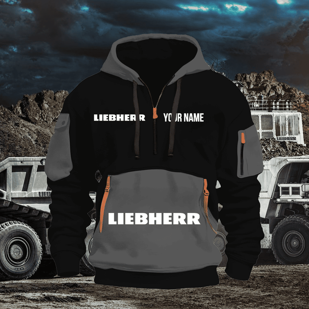 LB Custom Name Quater Zipper Jacket