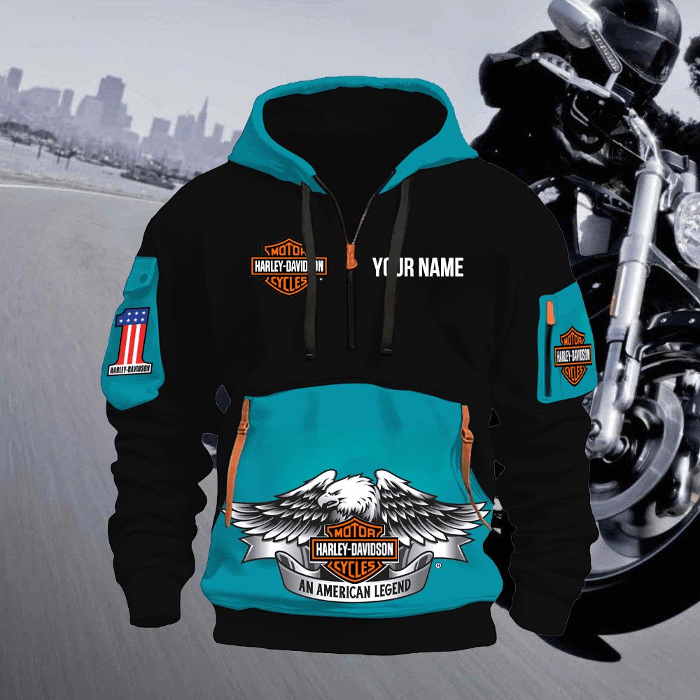 HD Custom Print Name Quater Zipper Jacket
