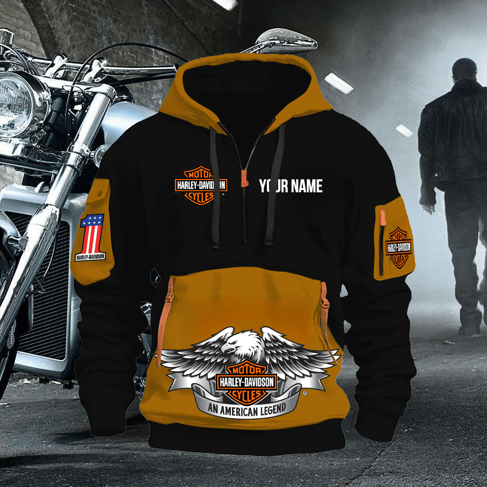 HD Custom Print Name Quater Zipper Jacket