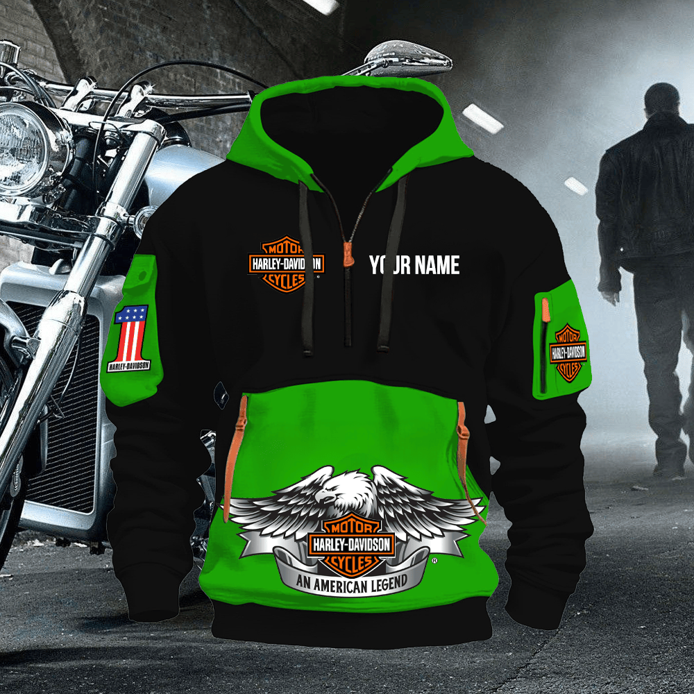 HD Custom Print Name Quater Zipper Jacket