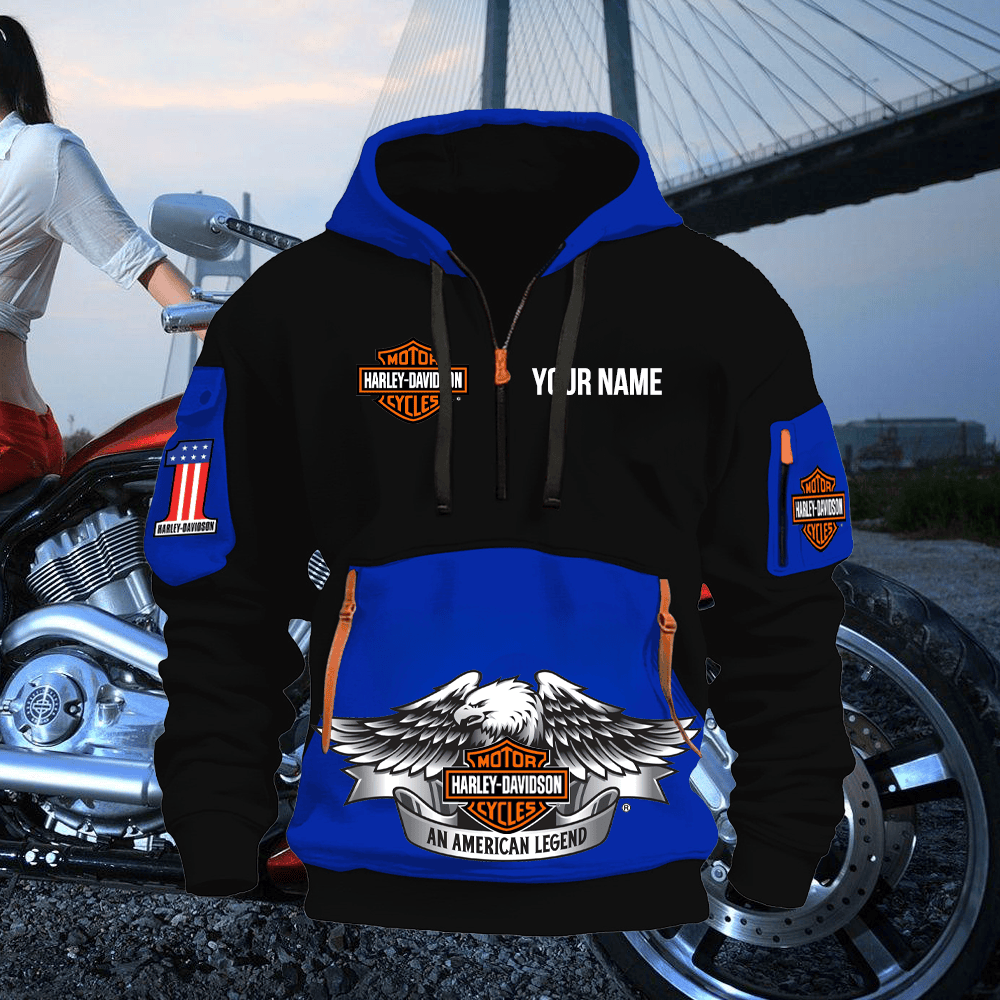 HD Custom Print Name Quater Zipper Jacket