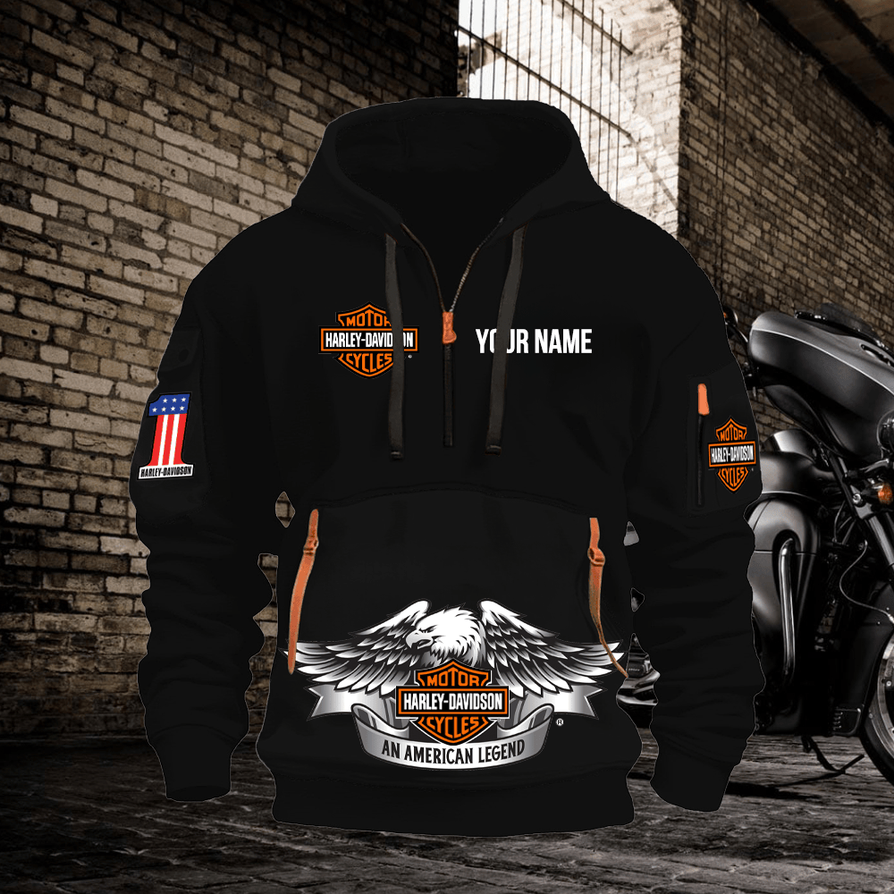 HD Custom Print Name Quater Zipper Jacket