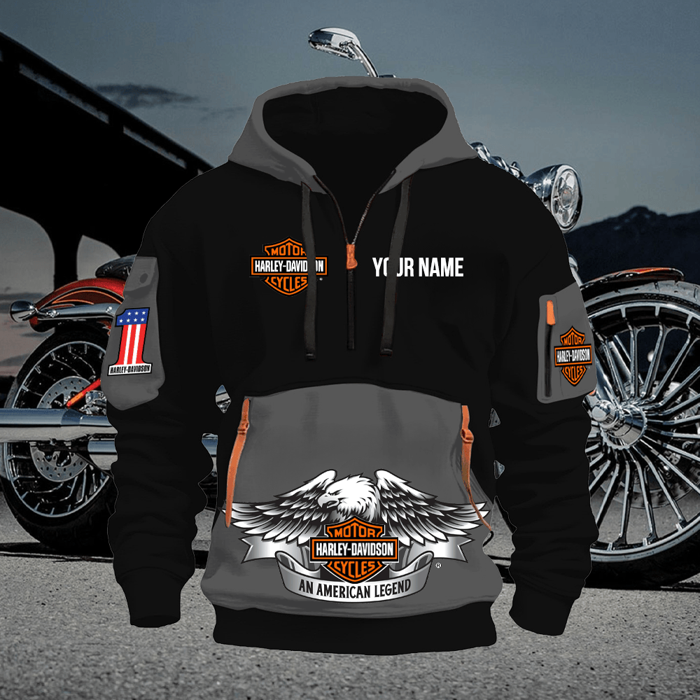 HD Custom Print Name Quater Zipper Jacket