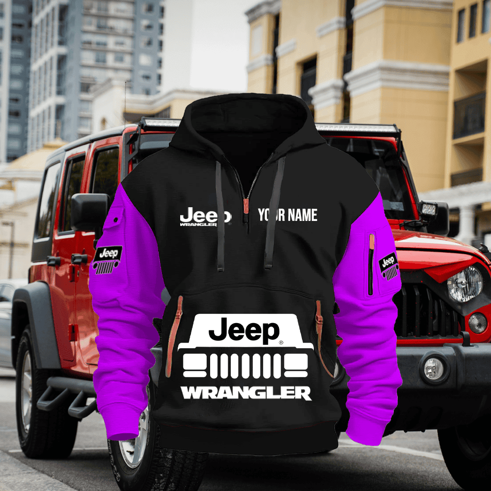 JP WL 2 PRINT QUATER ZIPPER JACKET