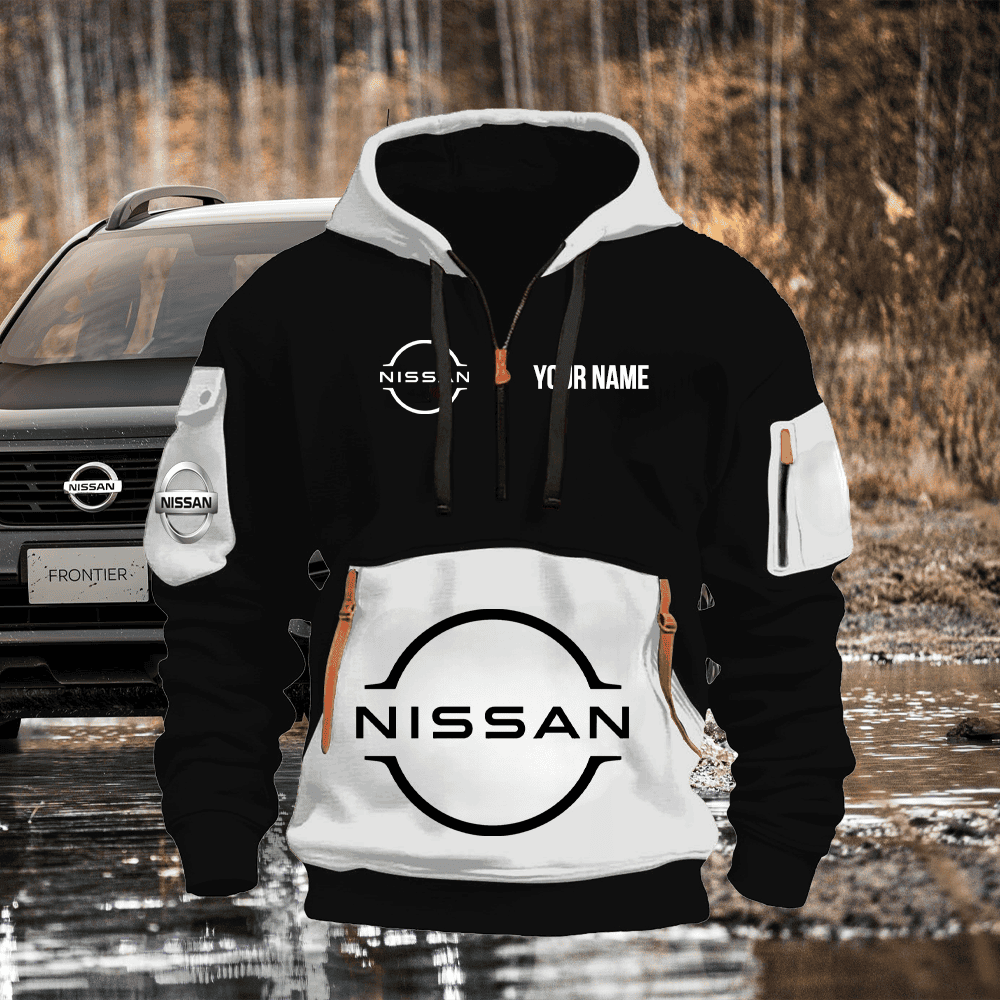 NS Custom Name Quater Zip Hoodie