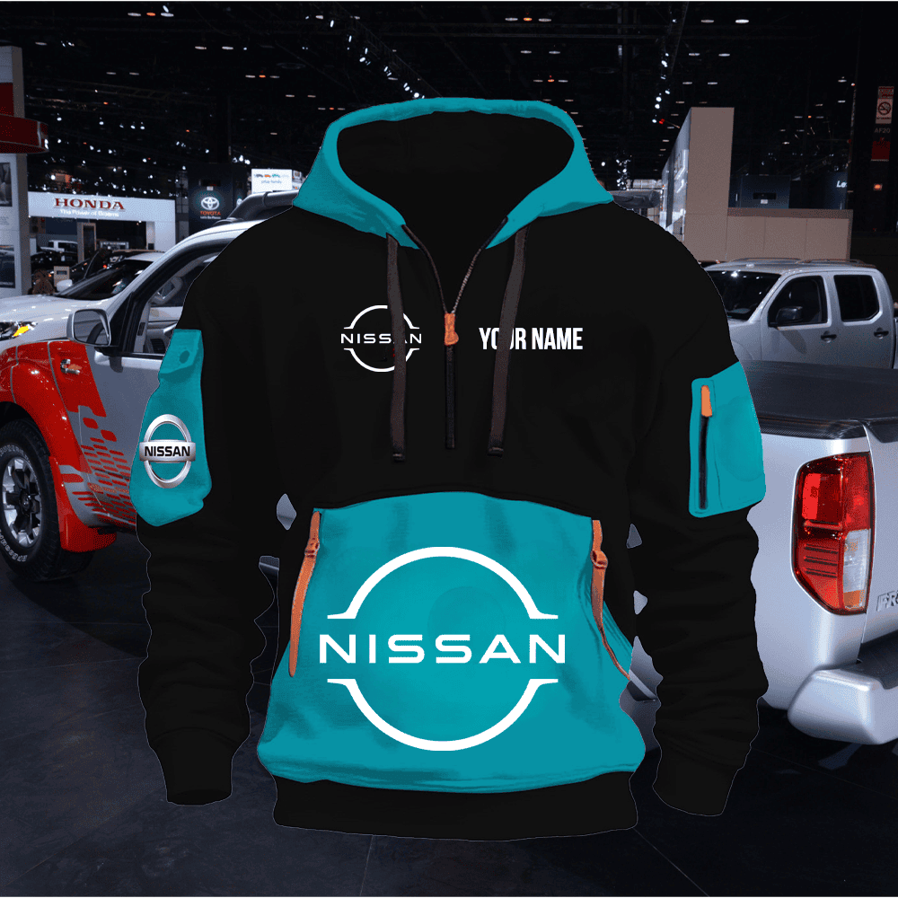 NS Custom Name Quater Zip Hoodie