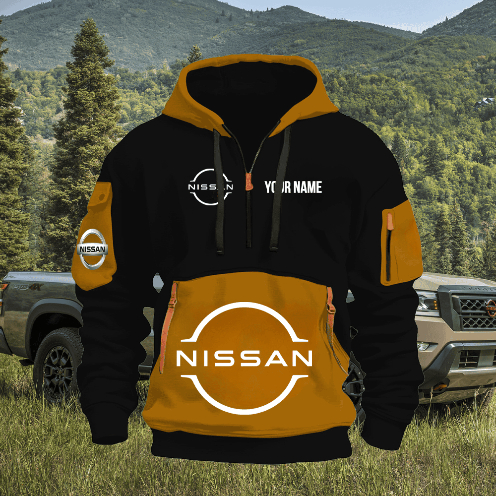 NS Custom Name Quater Zip Hoodie