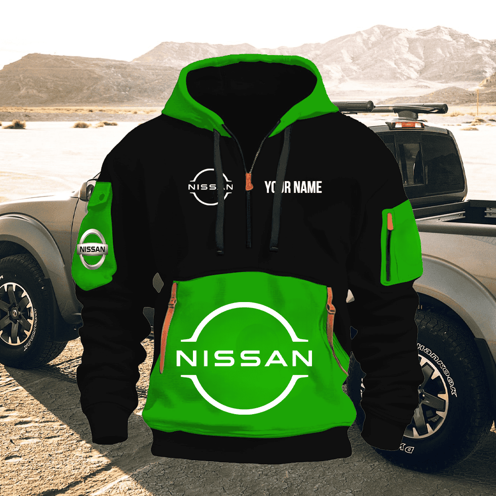 NS Custom Name Quater Zip Hoodie