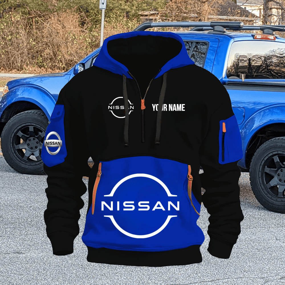 NS Custom Name Quater Zip Hoodie