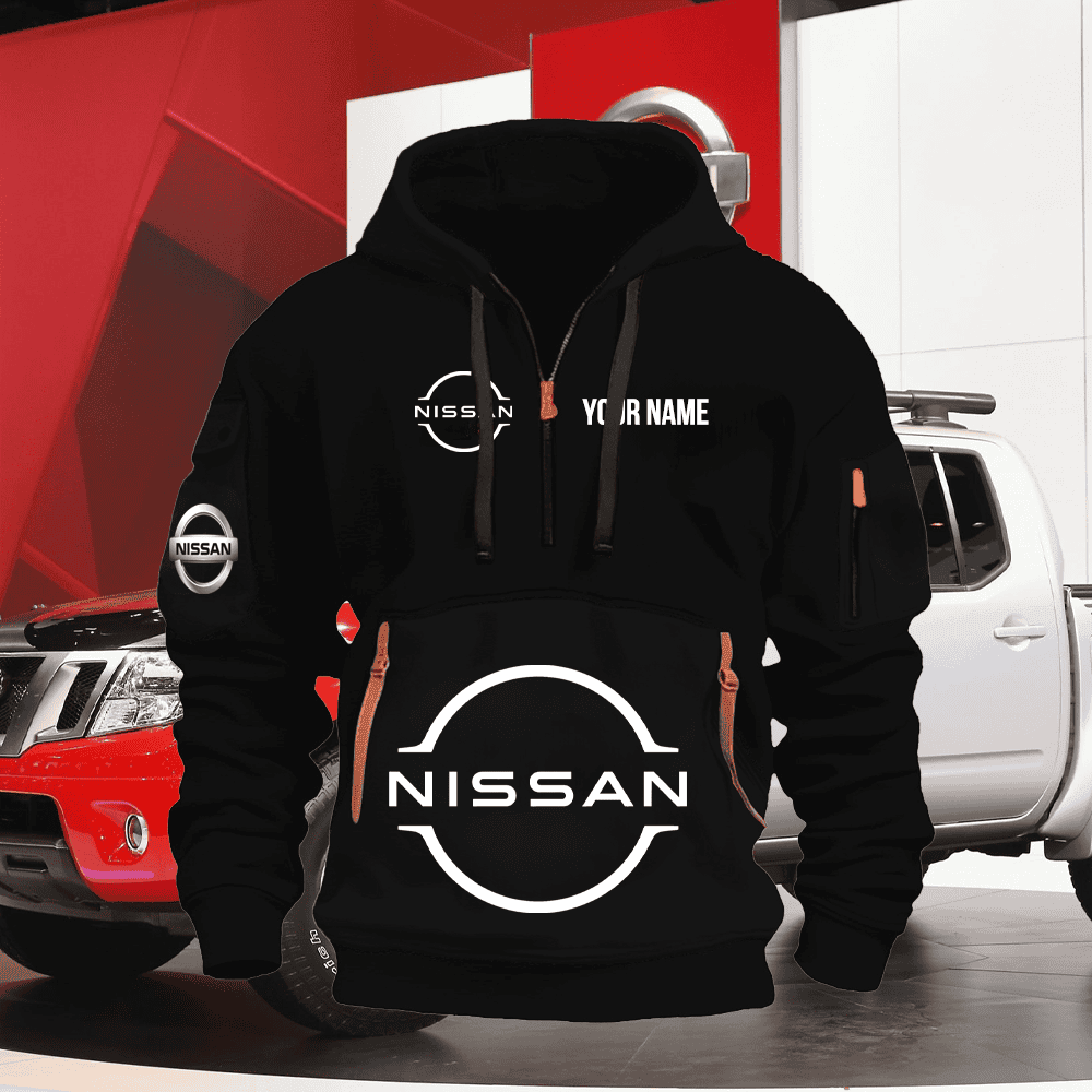 NS Custom Name Quater Zip Hoodie
