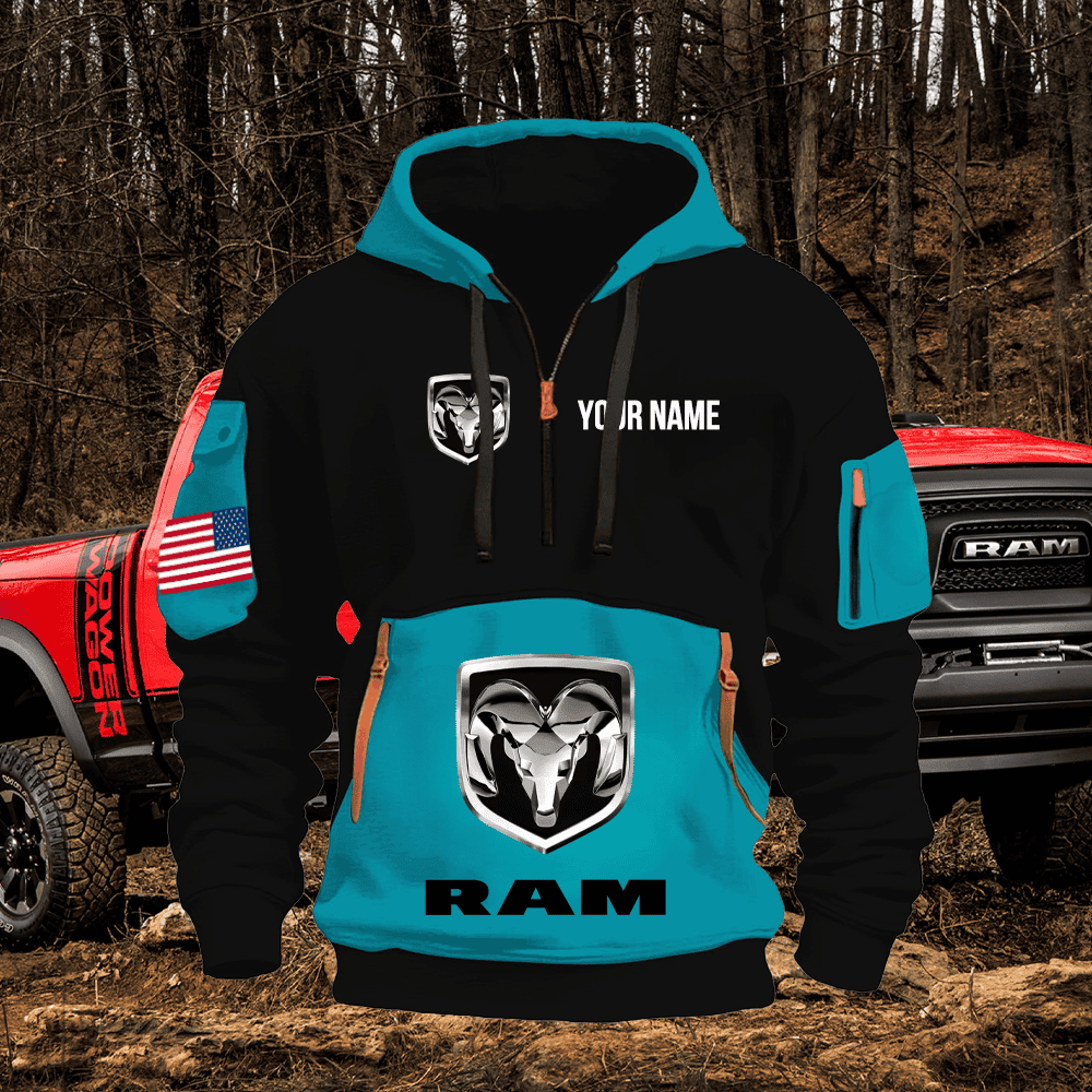 RAM Custom Print Quarter Zipper Jacket