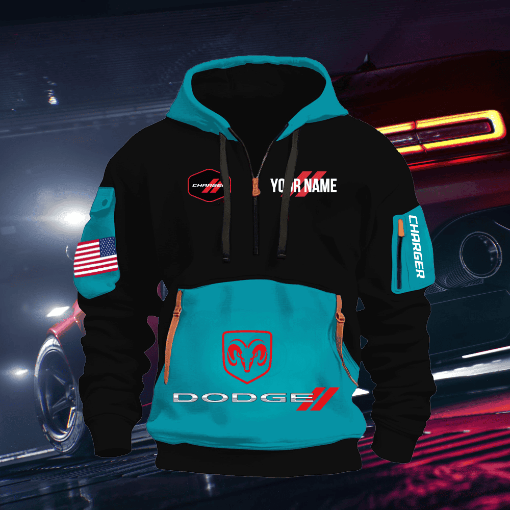 DG CG Custom Name Quarter Zipper Hoodie