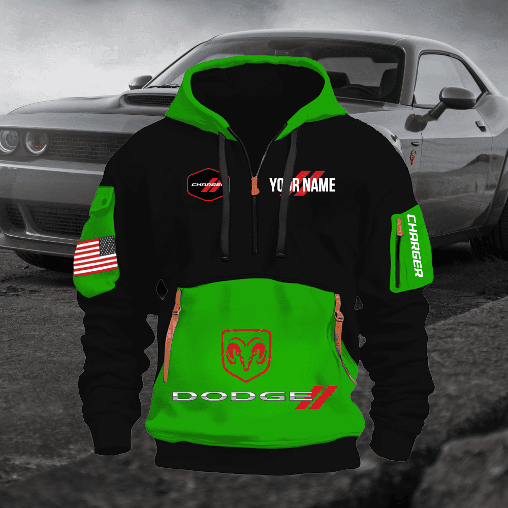 DG CG Custom Name Quarter Zipper Hoodie