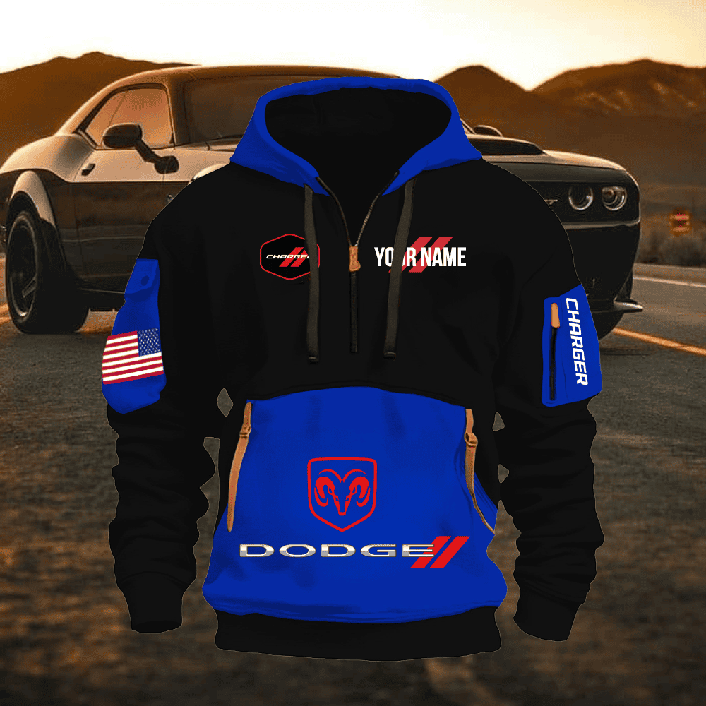 DG CG Custom Name Quarter Zipper Hoodie