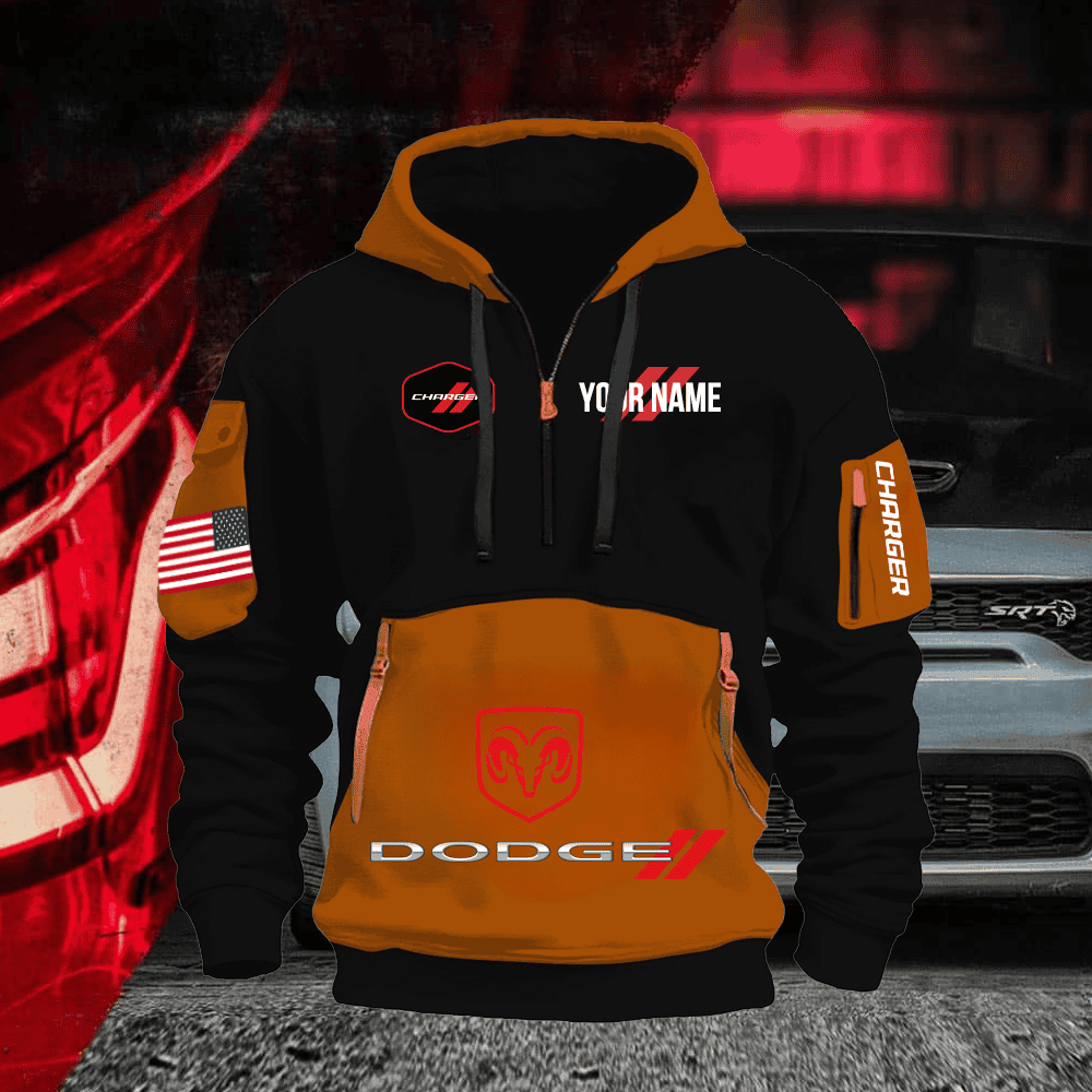 DG CG Custom Name Quarter Zipper Hoodie