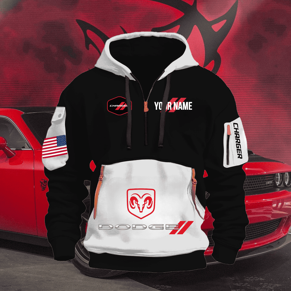 DG CG Custom Name Quarter Zipper Hoodie