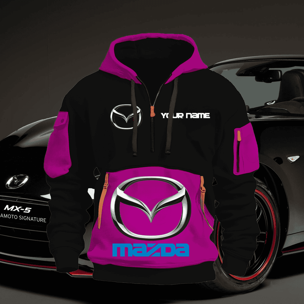 MD Custom Name Quarter Zipper Hoodie