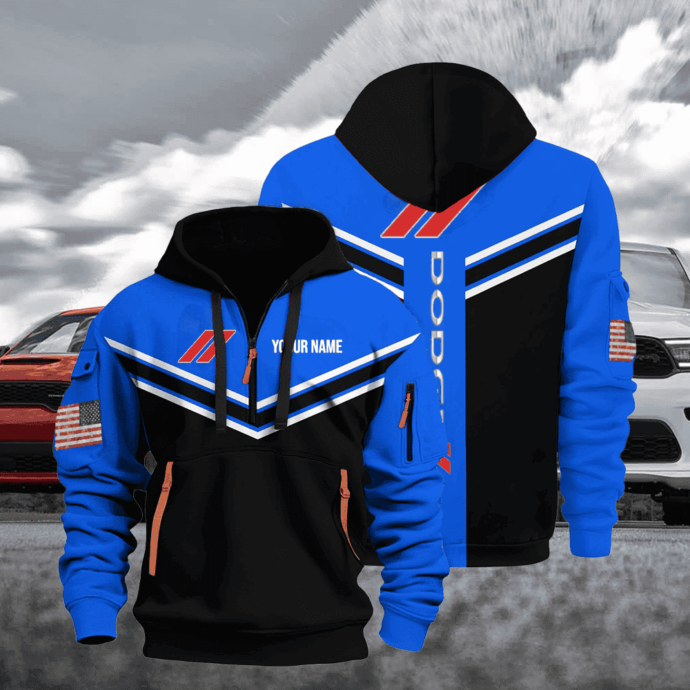 DG custom print name quarter zipper jacket