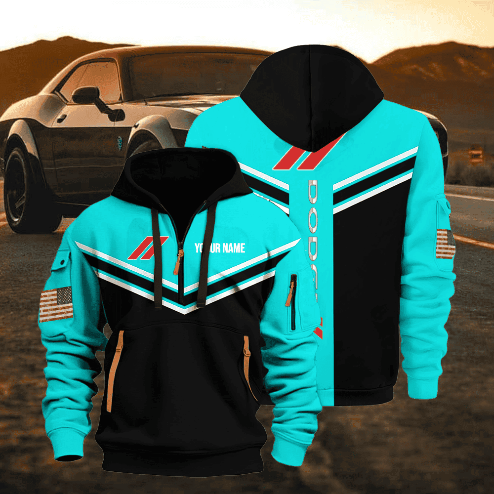 DG custom print name quarter zipper jacket