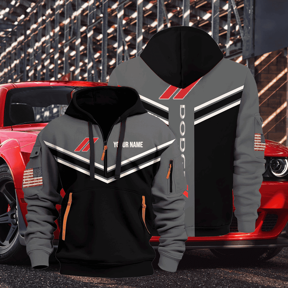 DG custom print name quarter zipper jacket