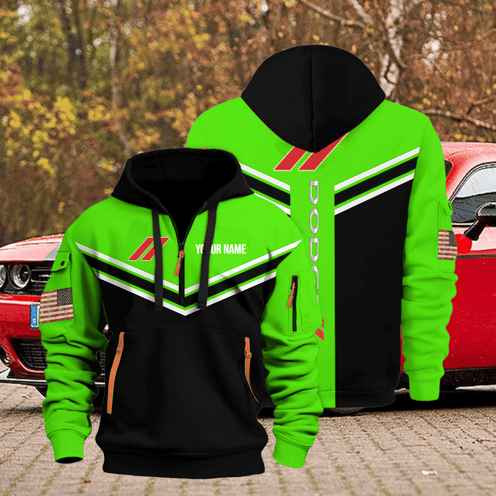 DG custom print name quarter zipper jacket