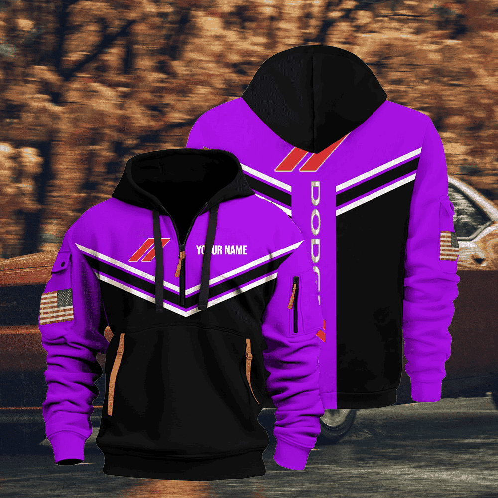 DG custom print name quarter zipper jacket