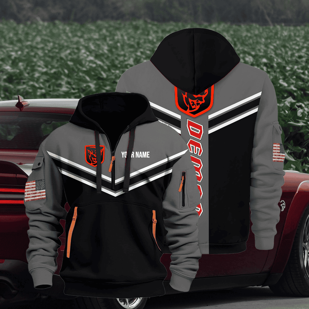 DG DM custom name quarter zipper jacket