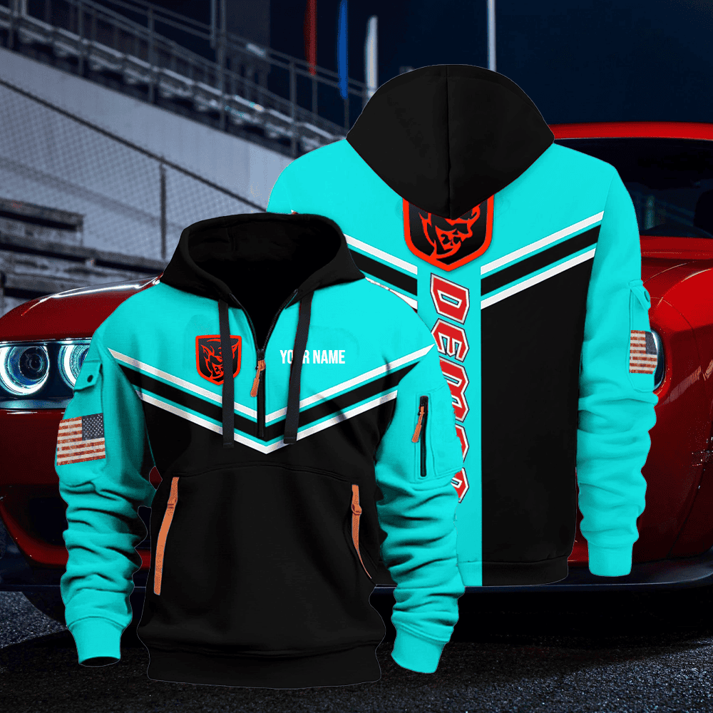 DG DM custom name quarter zipper jacket