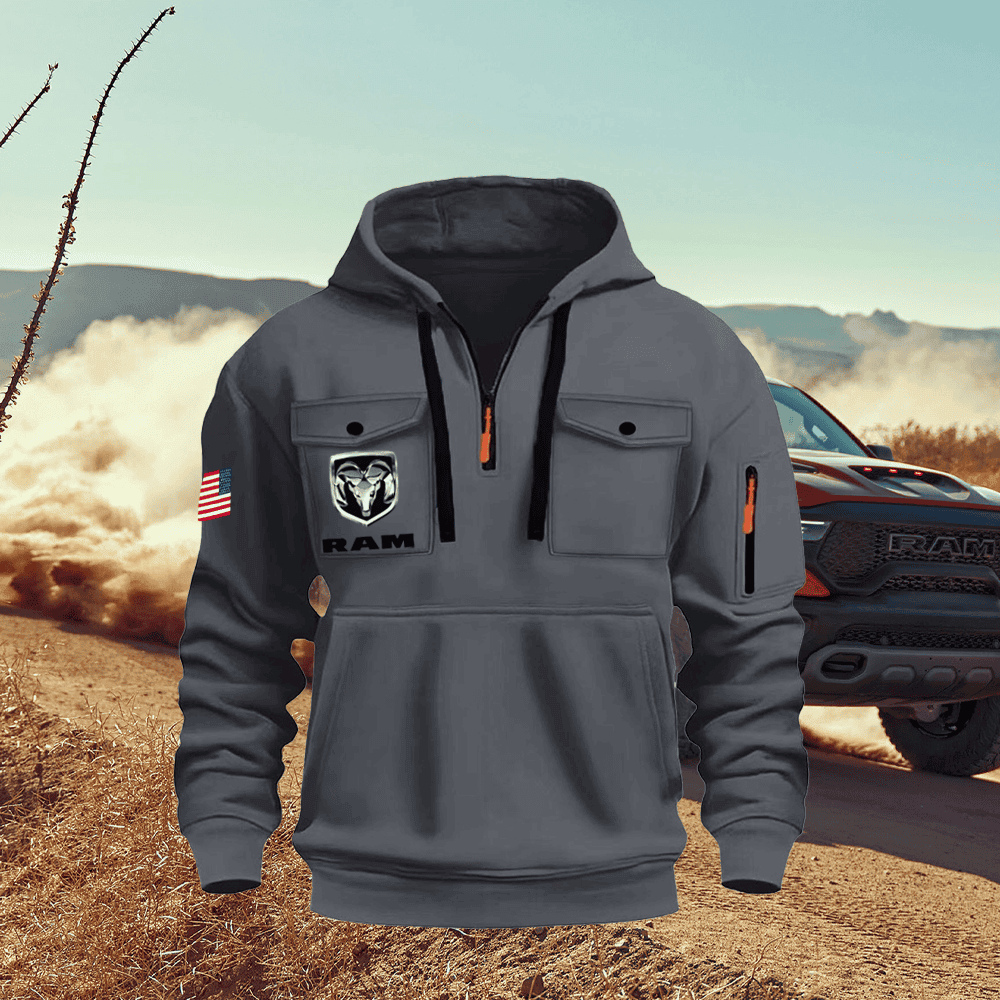 Ram Quarter Zip Unisex Hoodie