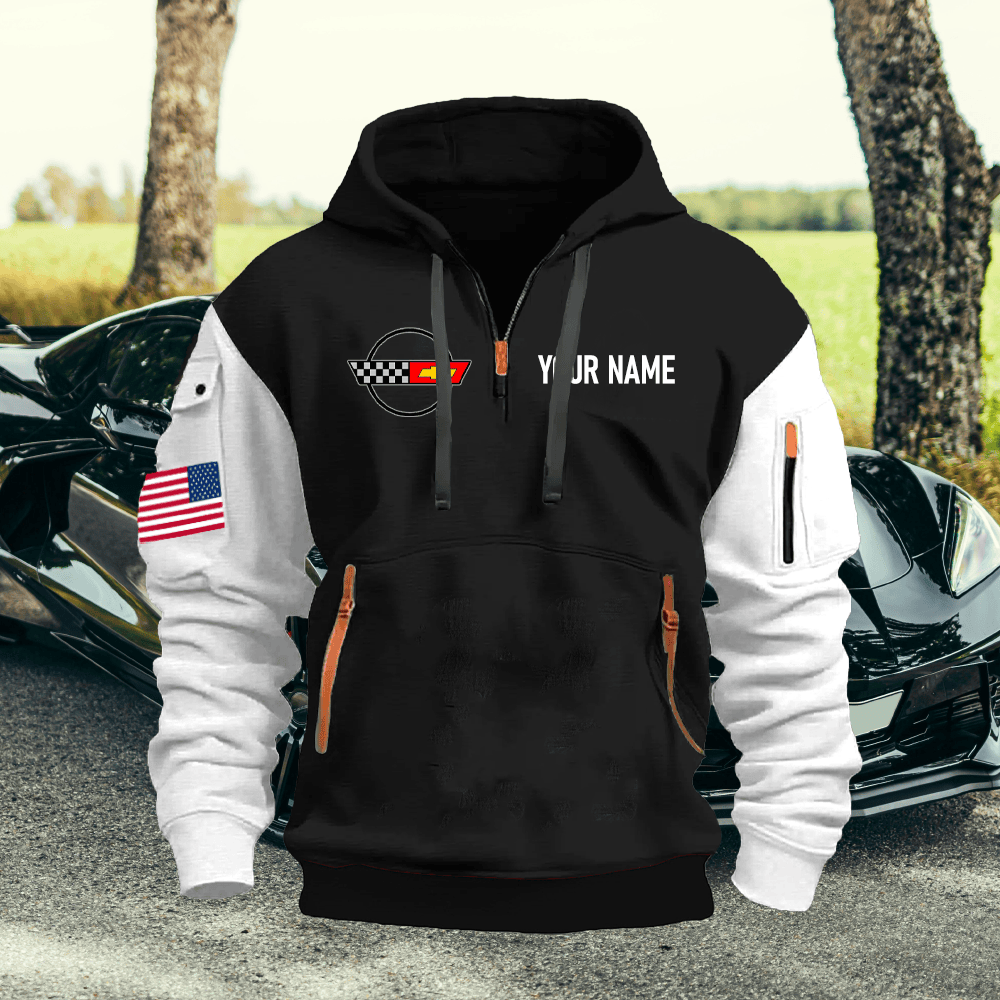 CV4 Custom Name Quarter Zipper Hoodie