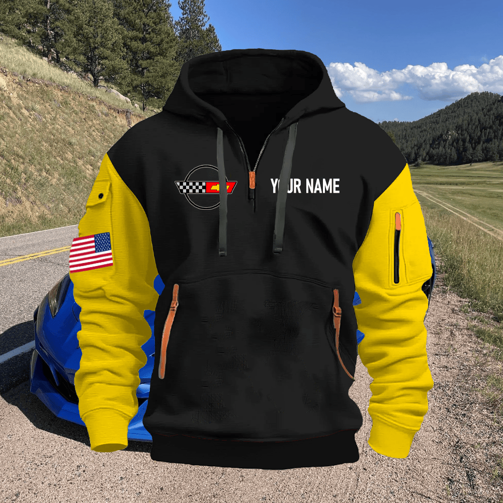 CV4 Custom Name Quarter Zipper Hoodie